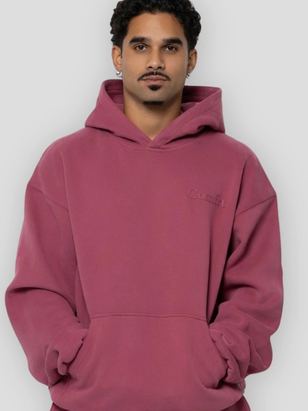 Comfrt Minimalist Hoodie & Sweatpants SET - Dusty Rose